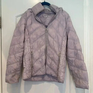 Michael Kors Packable Down Filled Lightweight Puffer Quilted Lavender Jacket M